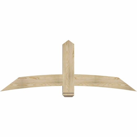 Ekena Millwork Bellingham Rough Sawn Timber Gable Bracket, Douglas Fir, 72"W x 27"H x 6"D x 6"F, 9/12 Pitch GBW072X27X0606BEL00RDF